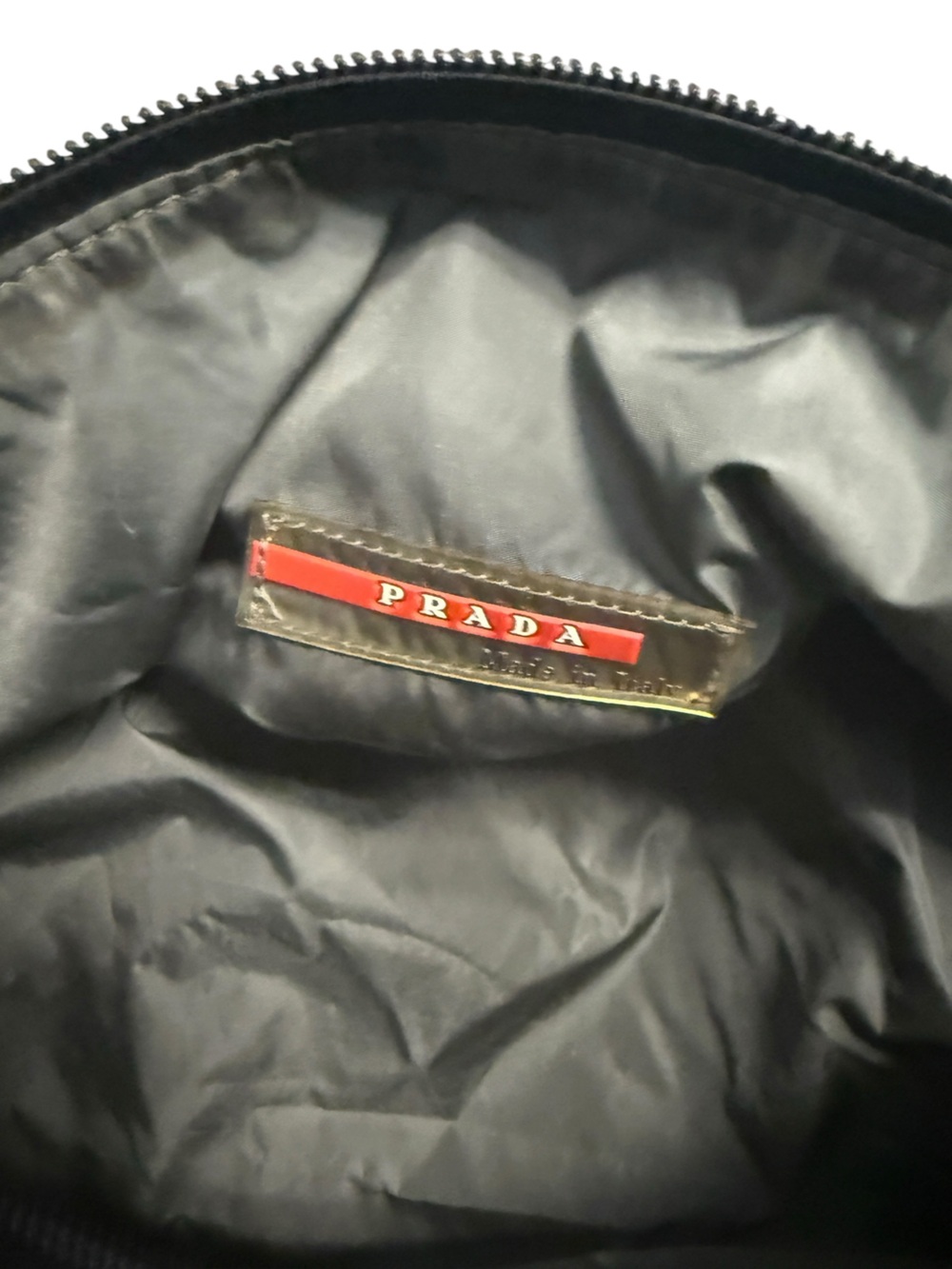Vintage Y2K Prada Sport Logo Mini Duffel Barrel Bag Nylon Black Silver Hardware - Picture 14 of 14